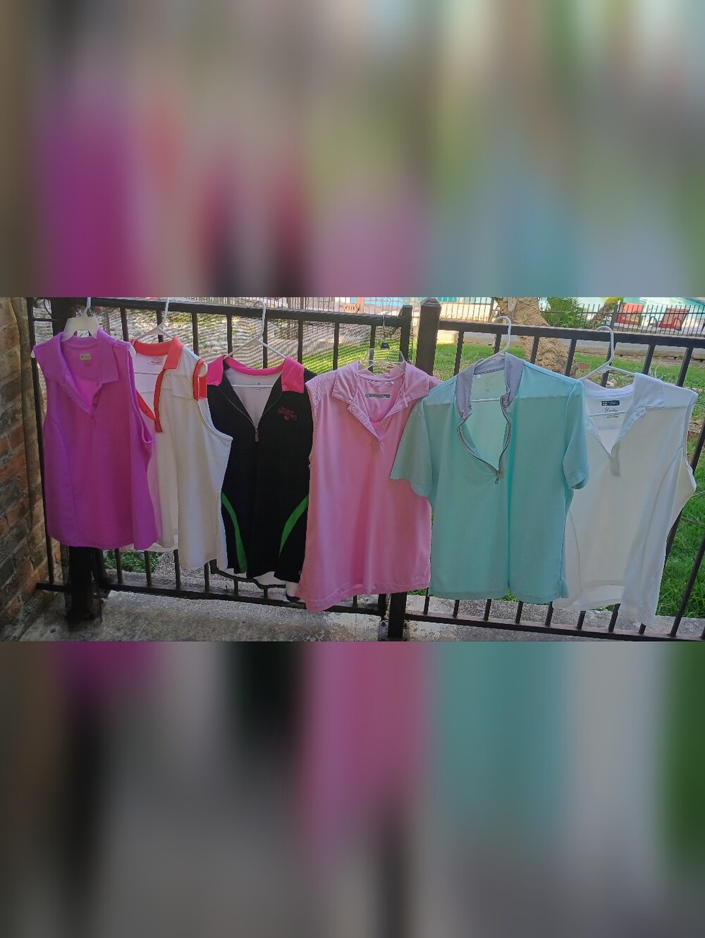 Lot Of 6 Women's Golf Tops Sizes LG/XL. Various Colors